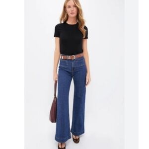 TUCKERNUCK BLACK CASHMERE SILK BLEND KATIE TEE